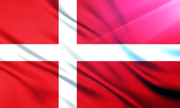 Danmarks nationella flagga. — Stockfoto