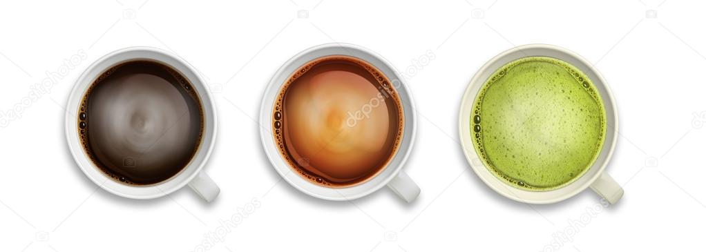 Coffee and tea close-up