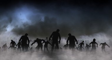Zombi dünya illüstrasyon