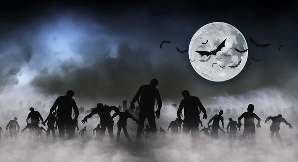 Zombi dünya illüstrasyon
