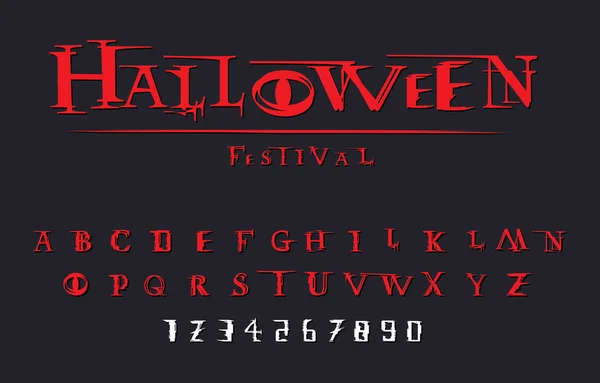 Halloween font vector — Stock Vector
