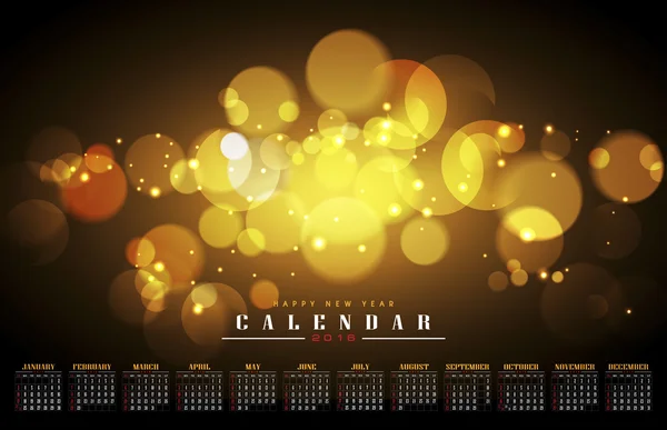 Kalendarz 2016 z streszczenie bąbelkowa — Zdjęcie stockowe