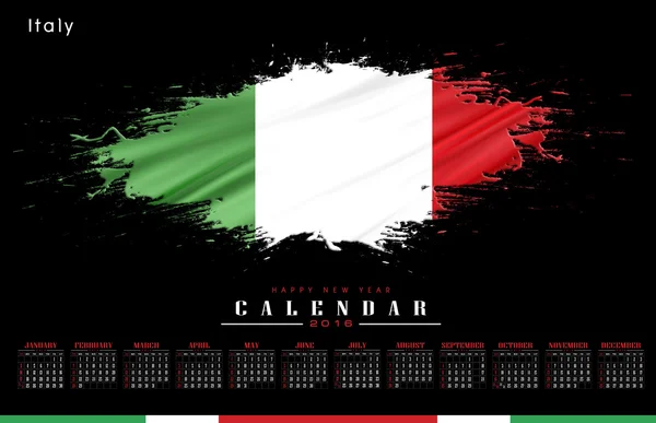 イタリア カレンダー 2016 年 — ストック写真