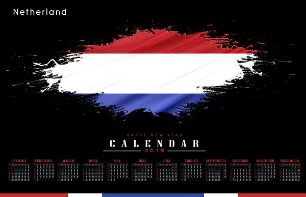 Nederland kalender 2016 — Stockfoto