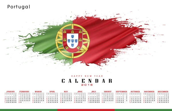 Portugiesischer Kalender 2016 — Stockfoto