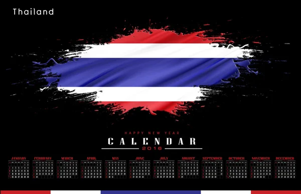 Thailändischer Kalender 2016 — Stockfoto