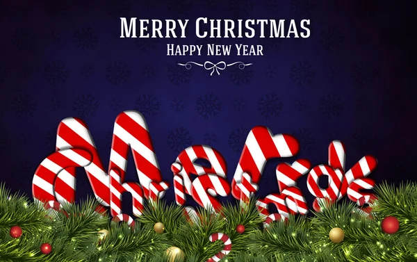 Merry christmas festival illustration — Stock Photo, Image