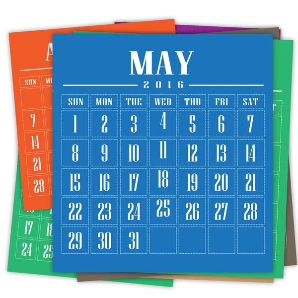 Календарь 2016 — стоковое фото