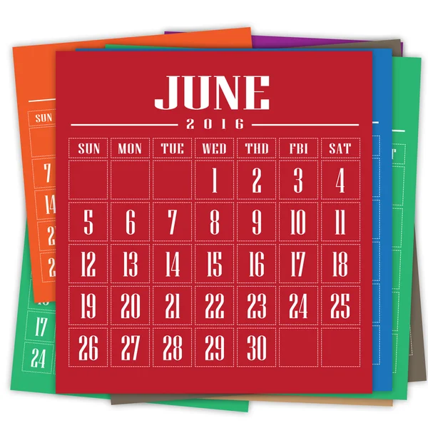 Kalender 2016 — Stockfoto