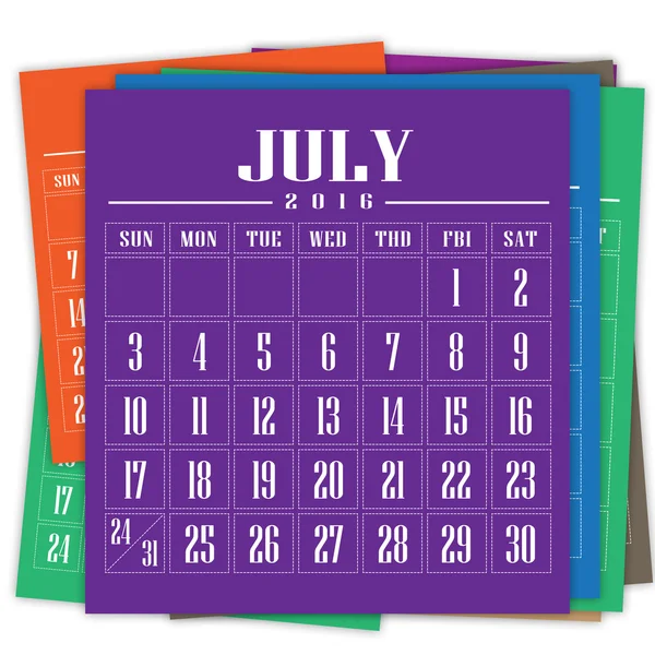 Calendar 2016 — Stock Photo, Image