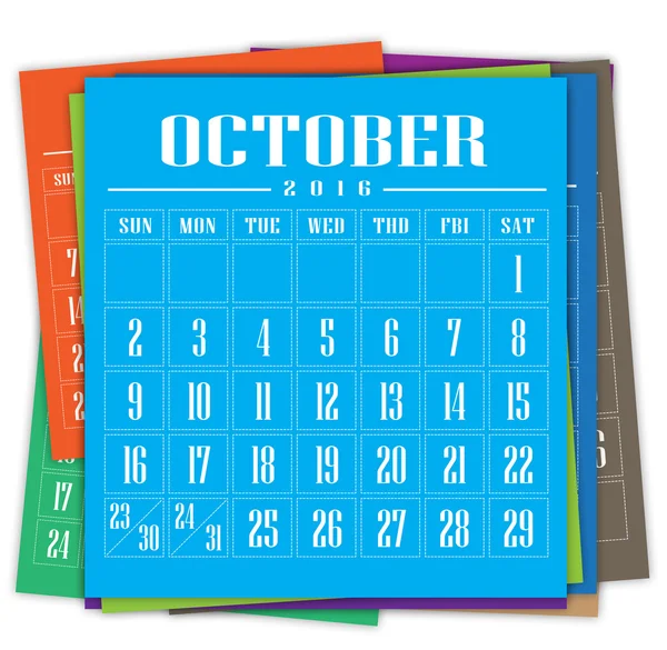 Calendar 2016 — Stock Photo, Image