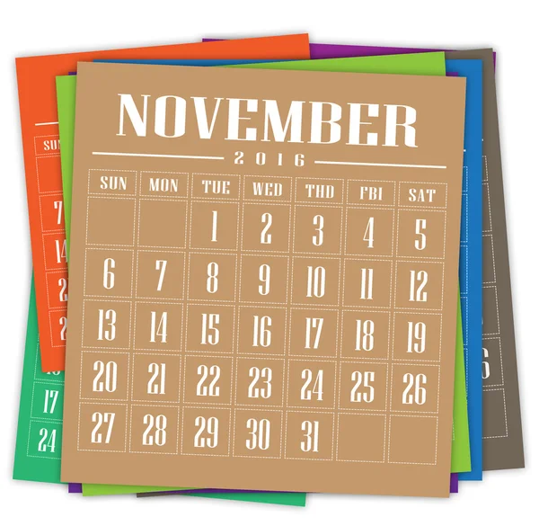 Calendar 2016 — Stock Photo, Image