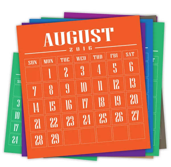 Calendario 2016 — Foto de Stock