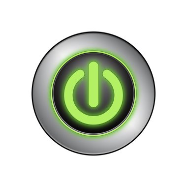 güç düğmesi yakın çekim şekil