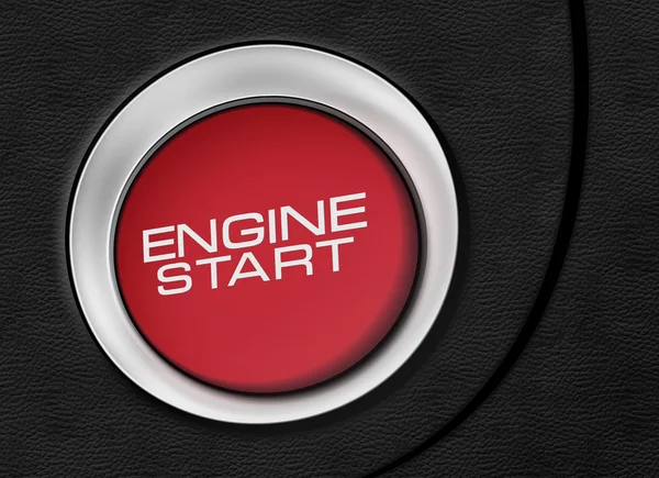 Engine start button close-up image — Stock Photo, Image