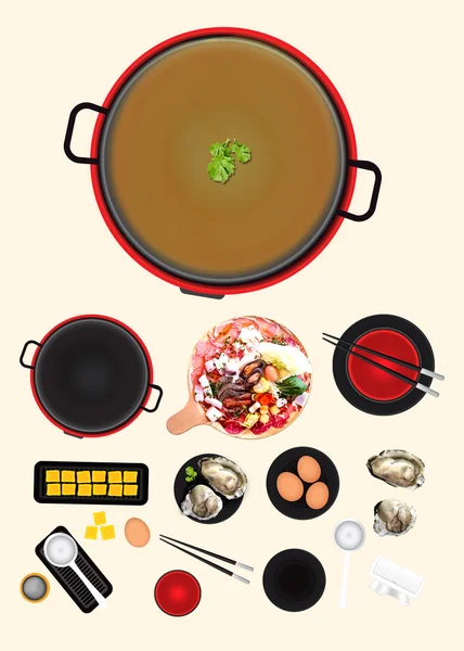 Shabu illustration — Stock Photo, Image