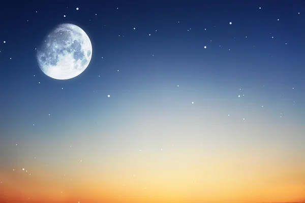 Moon with sky background — Stock Photo, Image