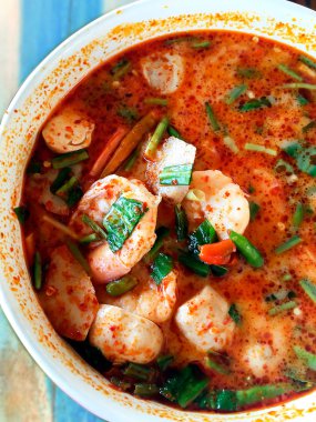 Tom Yum Goong, closeup Tayland Gıda