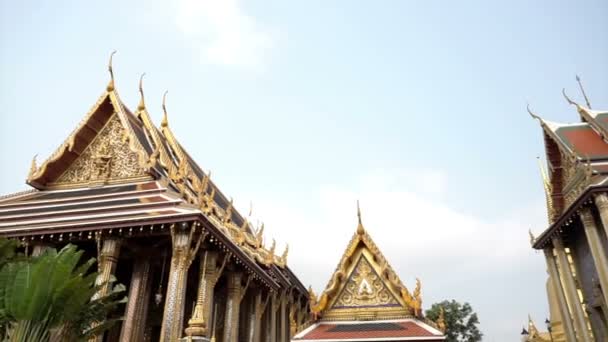 Wat Phra Kaew, Temple of the Emerald Buddha Landmark of Bangkok, Thailand — стоковое видео