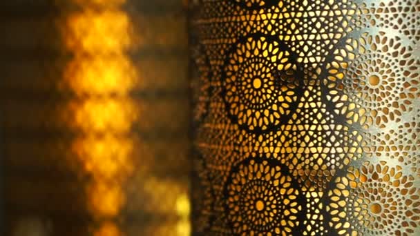 Close-up de detalhes arquiteto do Oriente Médio, detalhes de arte árabe — Vídeo de Stock