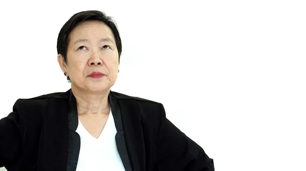 Asian senior manager business woman upset and unhappy abstract l — Stock Photo, Image