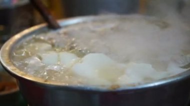 Çin, Tayvan sokak gıda gece Pazar et topu çorbası ve domuz Knuckle 