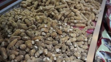 Ginseng Dükkanı Çin kurutulmuş Hong Kong. Tıp gıda Sağlık için