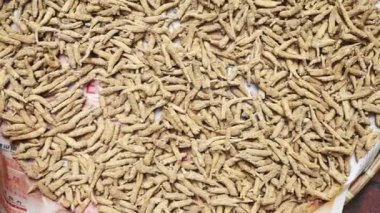 Ginseng Dükkanı Çin kurutulmuş Hong Kong. Tıp gıda Sağlık için