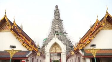 WAT Arun, şafak Tapınağı sanat ayrıntıları landmark Bangkok, Tayland