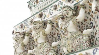 WAT Arun, şafak Tapınağı sanat ayrıntıları landmark Bangkok, Tayland