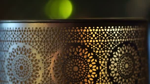 Close-up de detalhes arquiteto do Oriente Médio, detalhes padrão de arte árabe — Vídeo de Stock