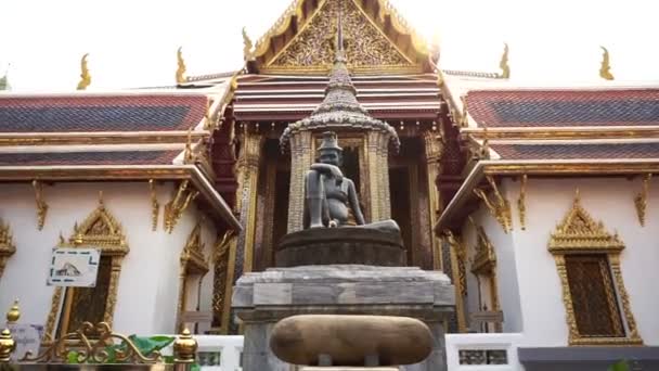 Wat Phra Kaew, Grand Palace, mezník Bangkok Thajsko — Stock video