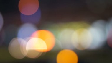 Bulanık gece trafik ışıkları bokeh flare