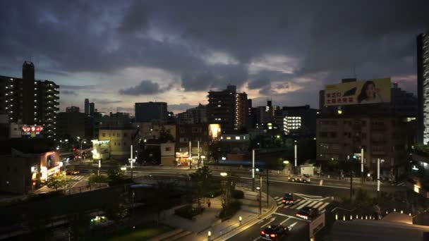 日本东京 2016年9月27日 东京天空树前的街景空中时差 — 图库视频影像