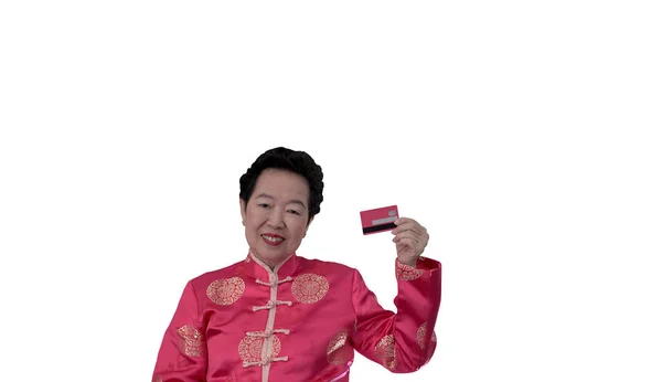 카드와 새해를 합니다 카드를 아시아 연장자 — 스톡 사진