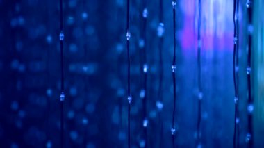 Mor mavi ışık düğümleri soyut konsept küresel bağlantı teknolji video seçici odaklı