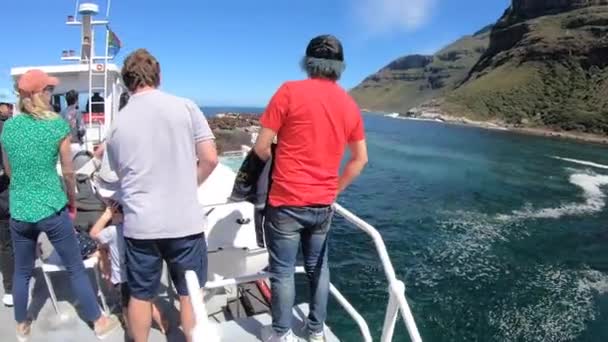 Cape Town Republika Południowej Afryki Gru 2018 Turystyczna Łódź Dwupokładowa — Wideo stockowe