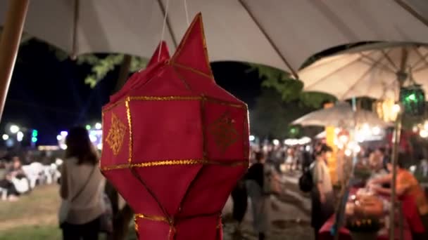 Vidéo Festival Nuit Asiatique Thaïlande Chiang Mai Loy Krathong Veilleuses — Video