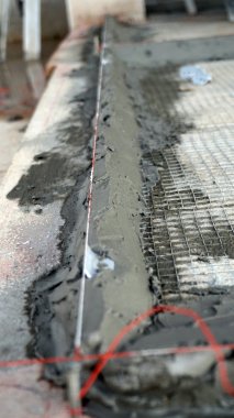 beton döşeme karoları için hazırlanıyor