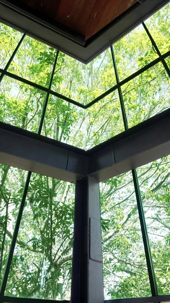 Arquitetura de janela de madeira — Fotografia de Stock