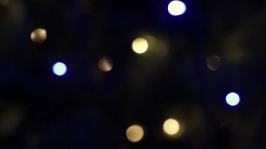 Koyu arka plan christmas açık renkli vintage üzerinde bokeh HD 1080 video