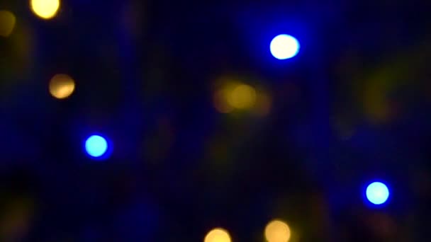Чарівні різдвяні кола розмивання світла Глибина тла — стокове відео