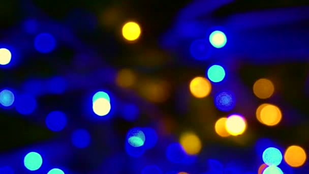 Magico Natale luce sfocatura cerchi Profondità di fondo — Video Stock