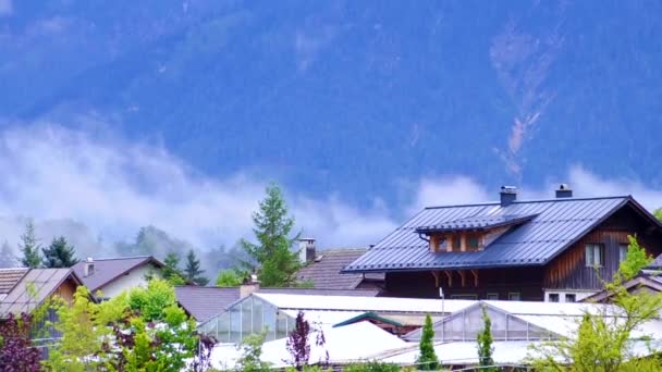 Small village in swiss, Switzerland houses — Stock Video