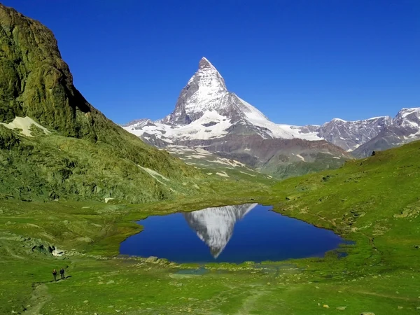 Góra Matterhorn z snowy góry — Zdjęcie stockowe