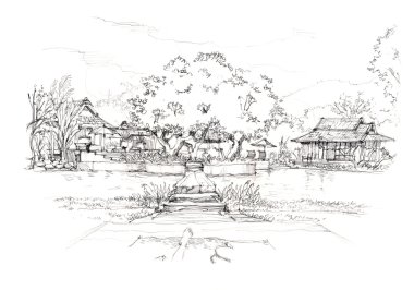 Doğal tropikal resort Bahçe