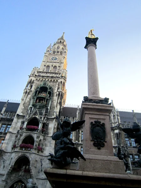 Marienplatz gród Katedra — Zdjęcie stockowe