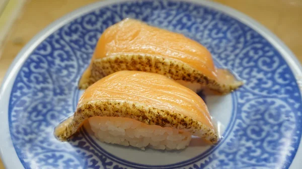 Salmon belly sushi nigiri — Stock Photo, Image