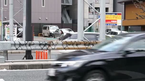 Düzenli trafik sokak görünümü — Stok video