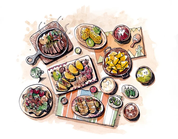 Set of Mexican food — Stock Image Set of Mexican food Royalty Free Stock Photos